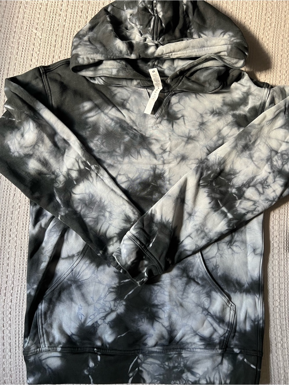Lululemon Tie-Dye Black & Gray Hoodie Sweatshirt - Women